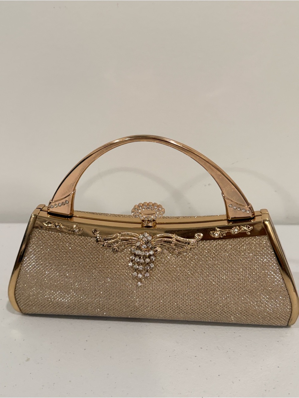 Elegant Gold Evening Clutch Handbag